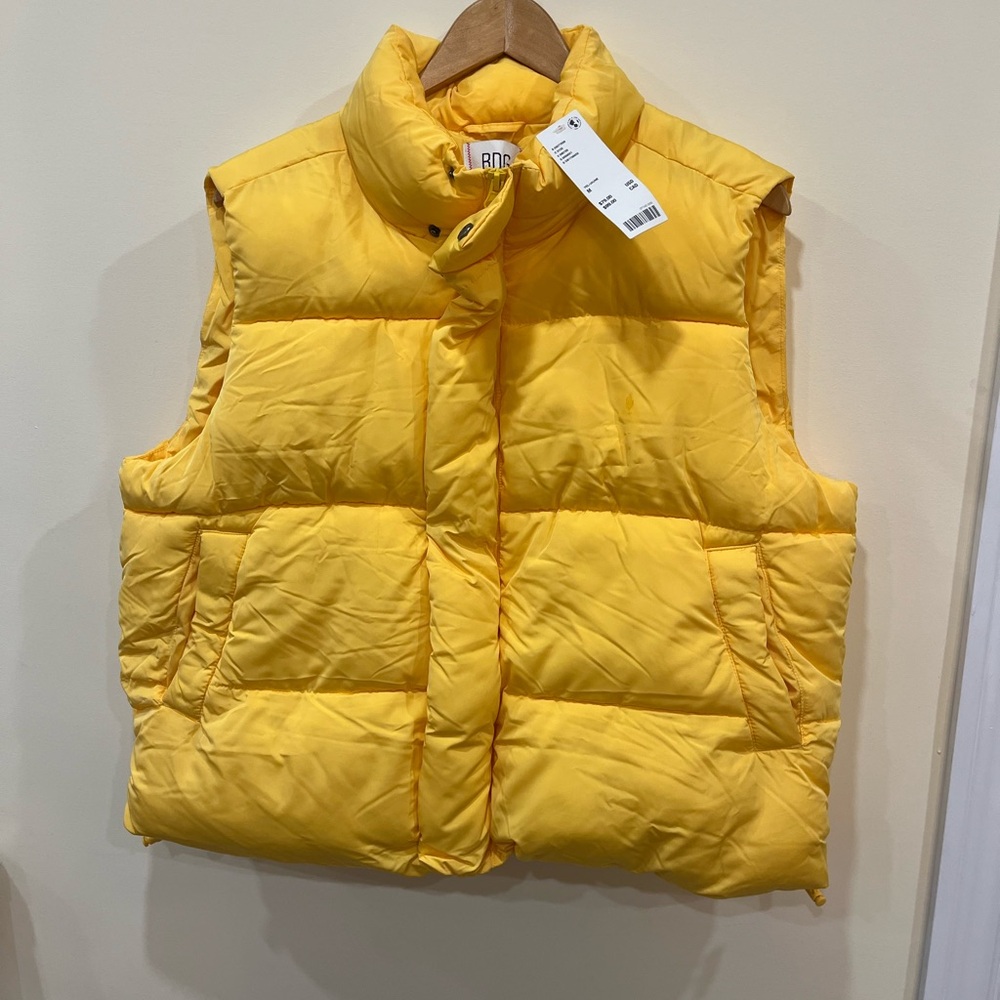 Urban Outfitters BDG Yellow Puffer Vest
